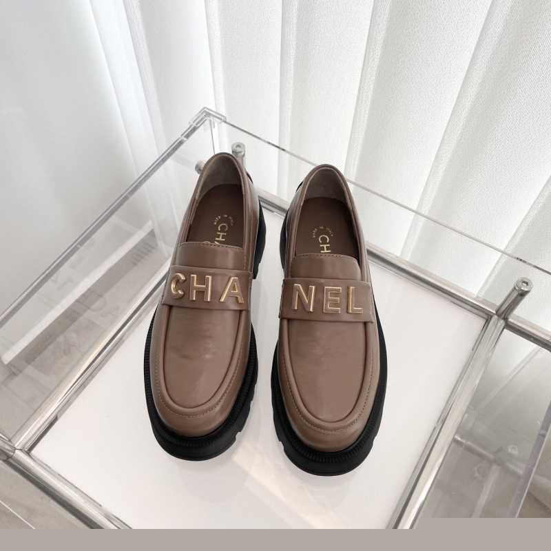 Ch*el leather shoes